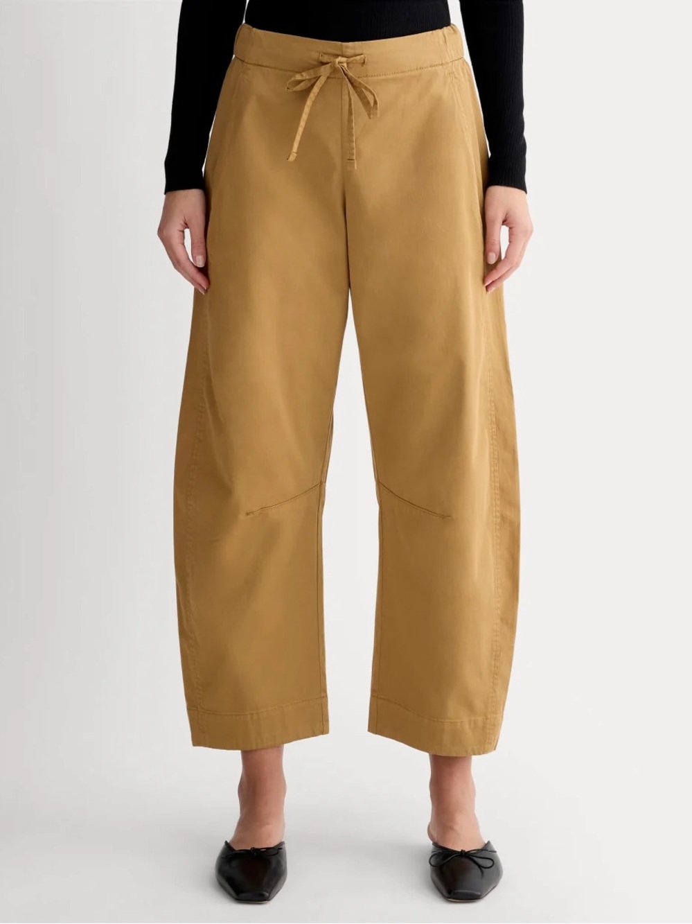 Everlane Easy Barrel Drawstring Pants in Oak Brown - Picture 3 of 10